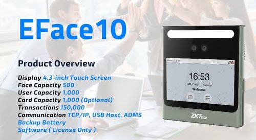 معروض للبيع جهاز بصمة ZKTeco EFace10