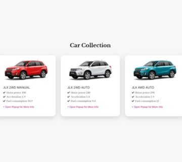 Post Grid for a Car Collection with Dynamic Post Popup