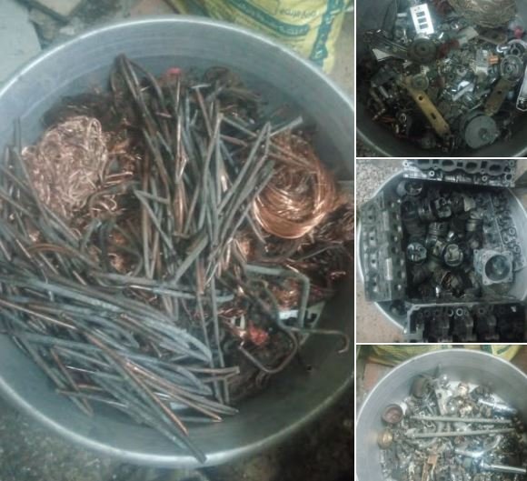 خردة نحاس والمنيوم مشكل